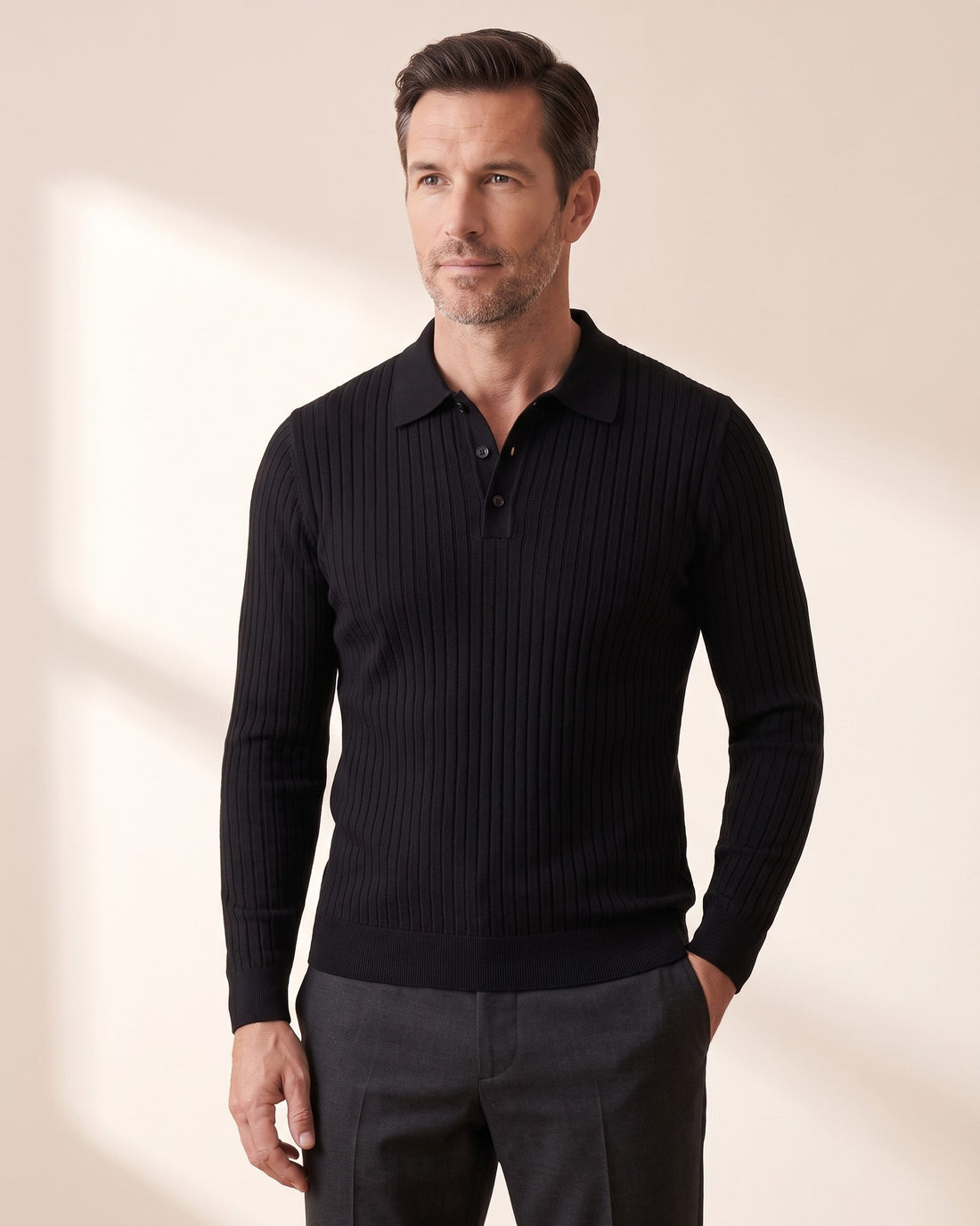 Men's Long-Sleeve Polo – Seojin