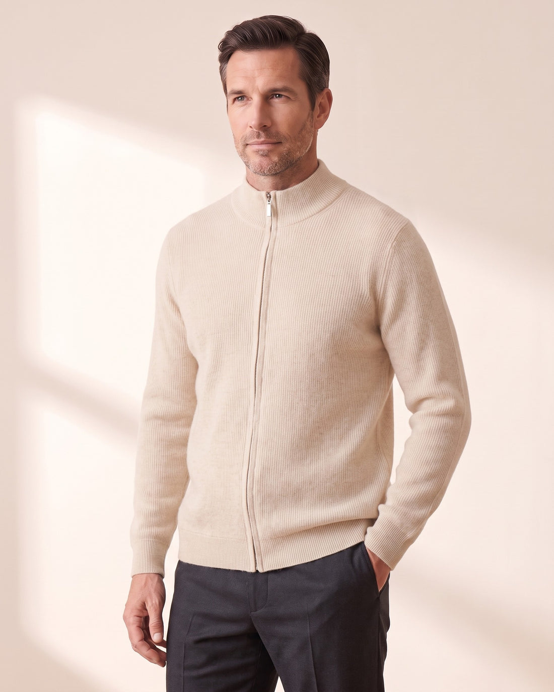 KEPT Men's Sweater Vest - Davos in beige