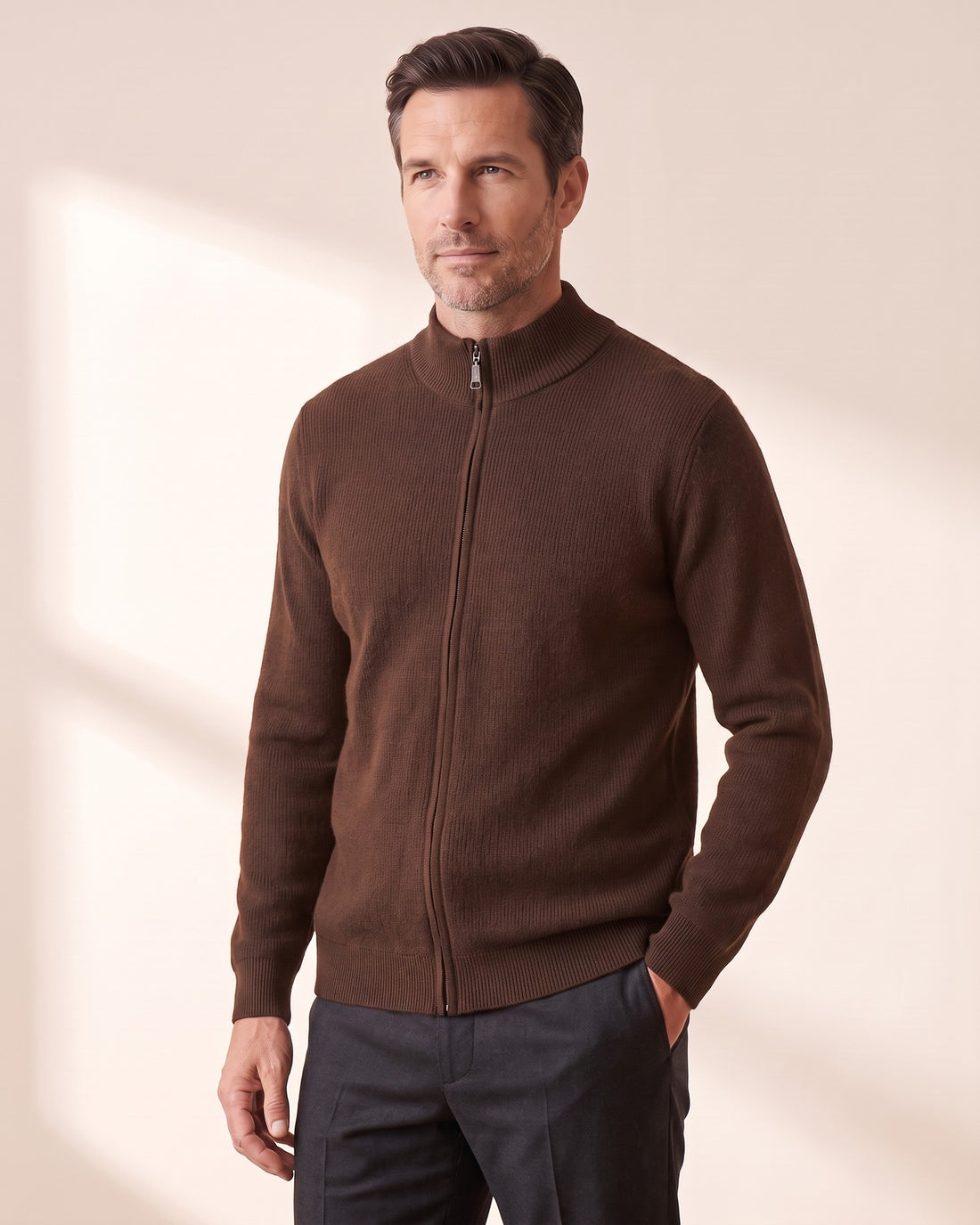 KEPT Men's Sweater Vest - Davos in brown