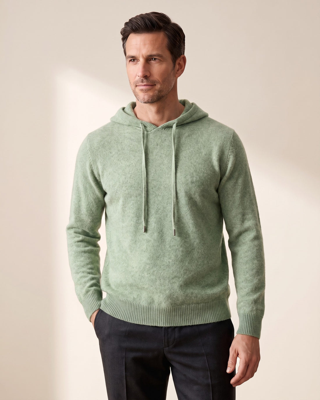 KEPT Men's Knit Hoodie - Chamonix in green
