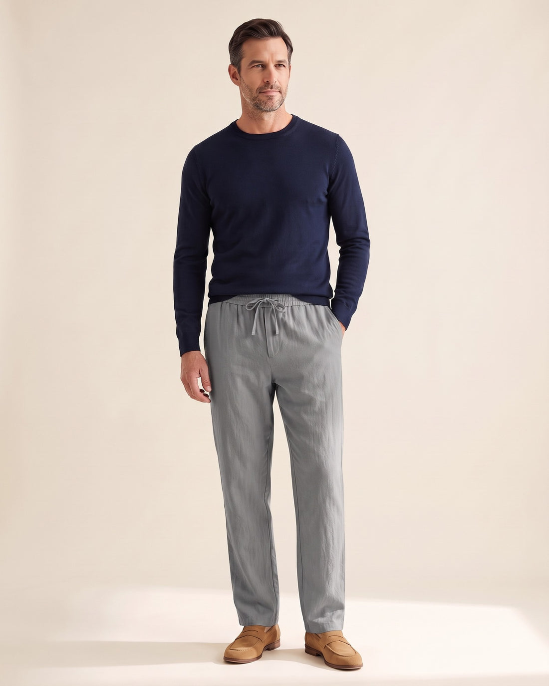 KEPT Men's Summer Pants - Cannes in gray