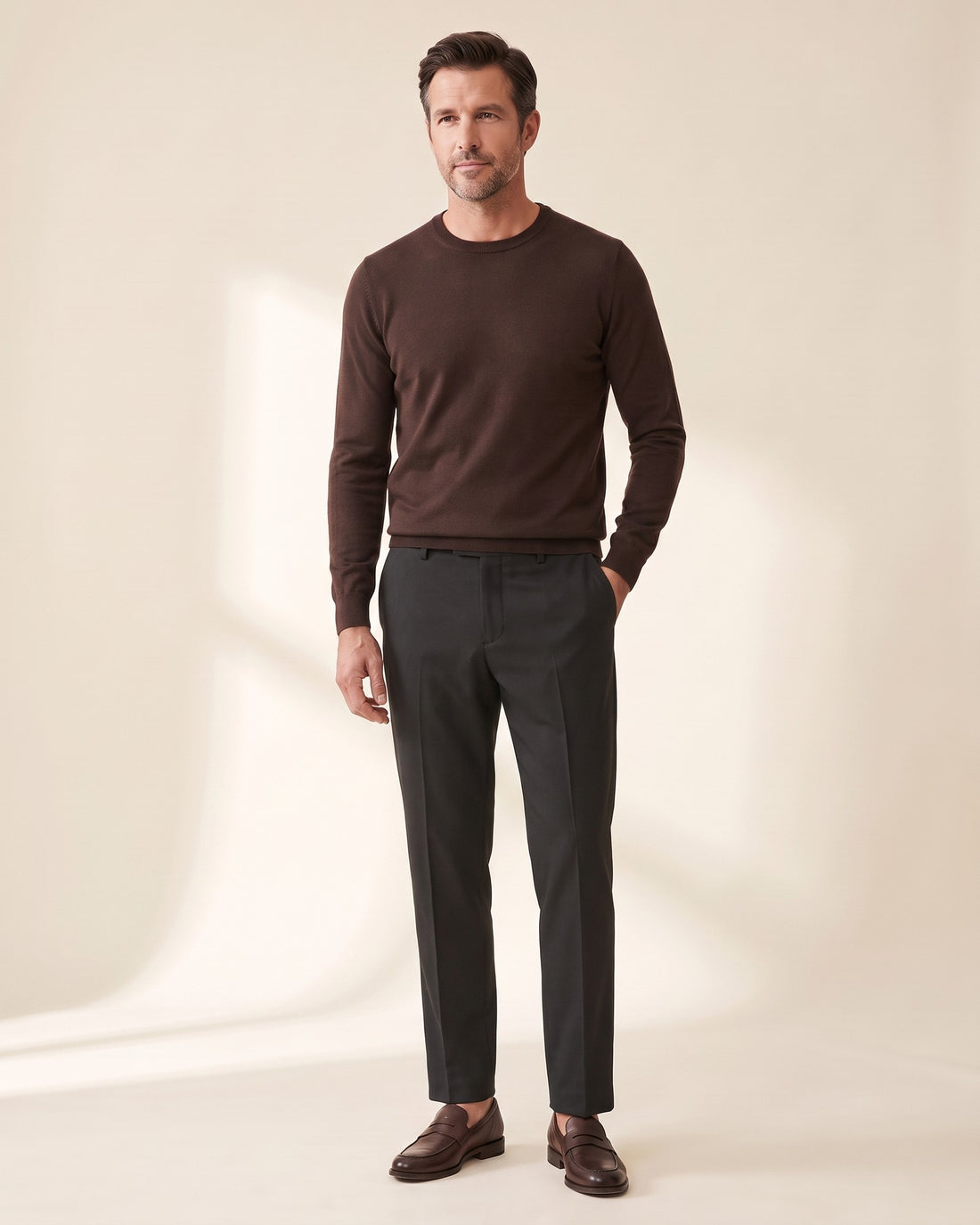 KEPT Men's Pleated Pants - Milano in black