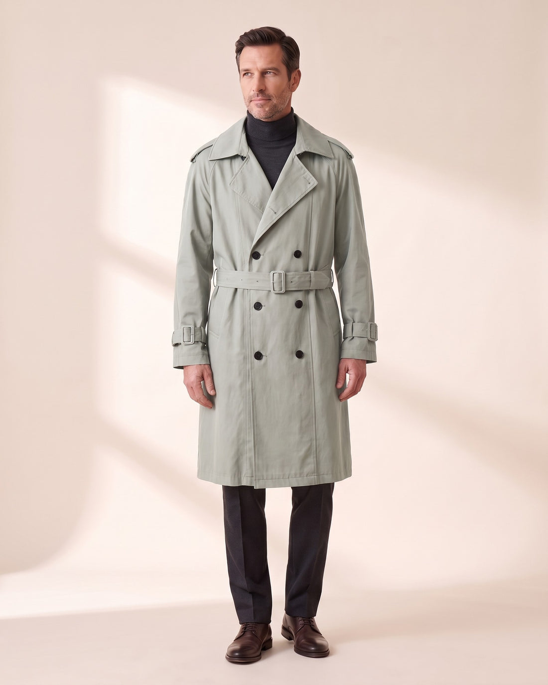 KEPT Men's Trench Coat - Kensington in green