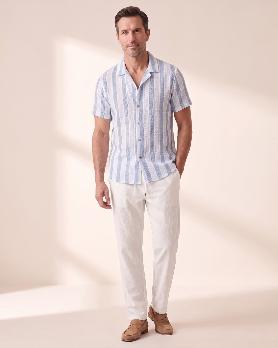 KEPT Men's 2-Piece Outfit Set - Sanremo in white