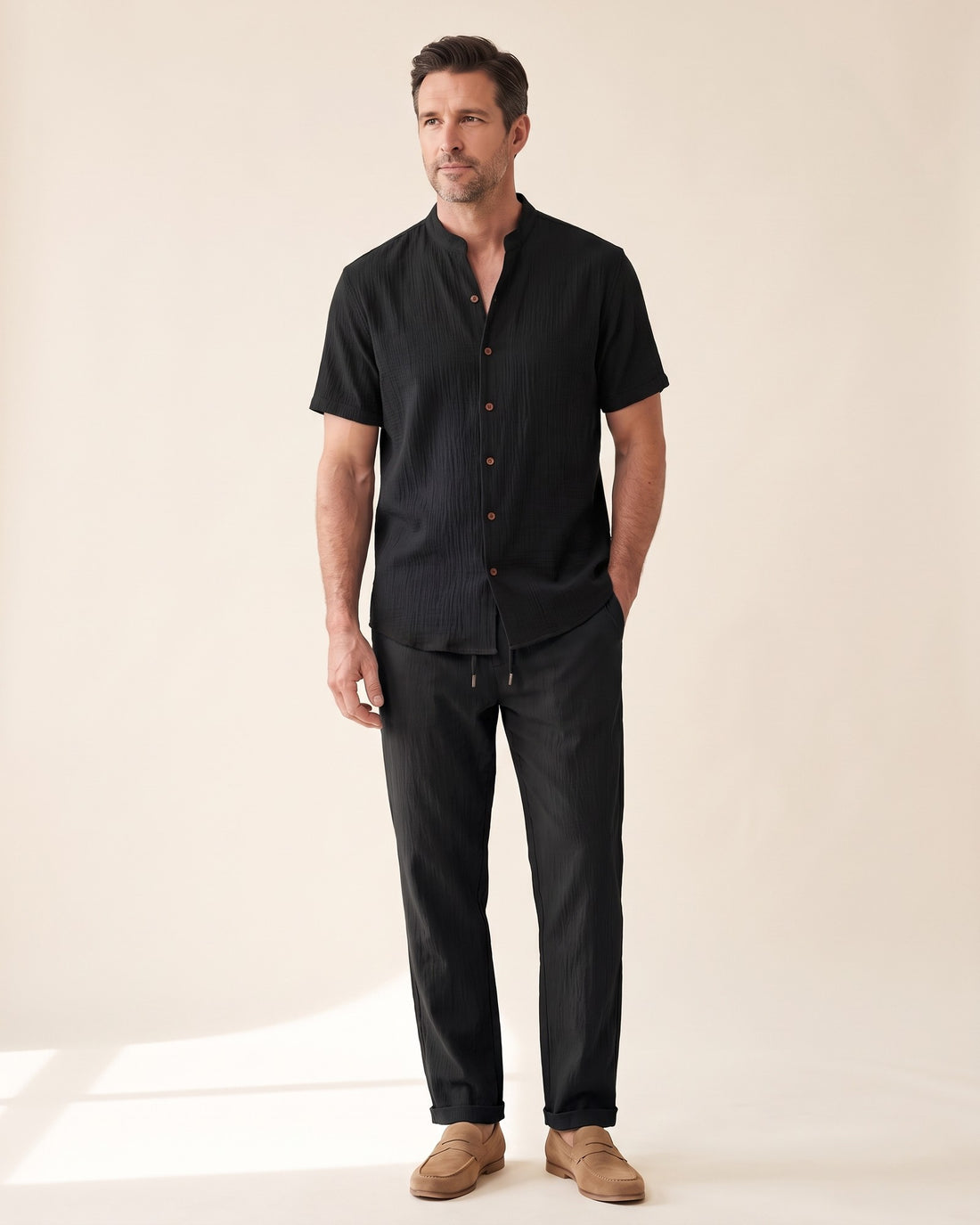 KEPT Men's 2-Piece Outfit Set - Sorrento in black and black