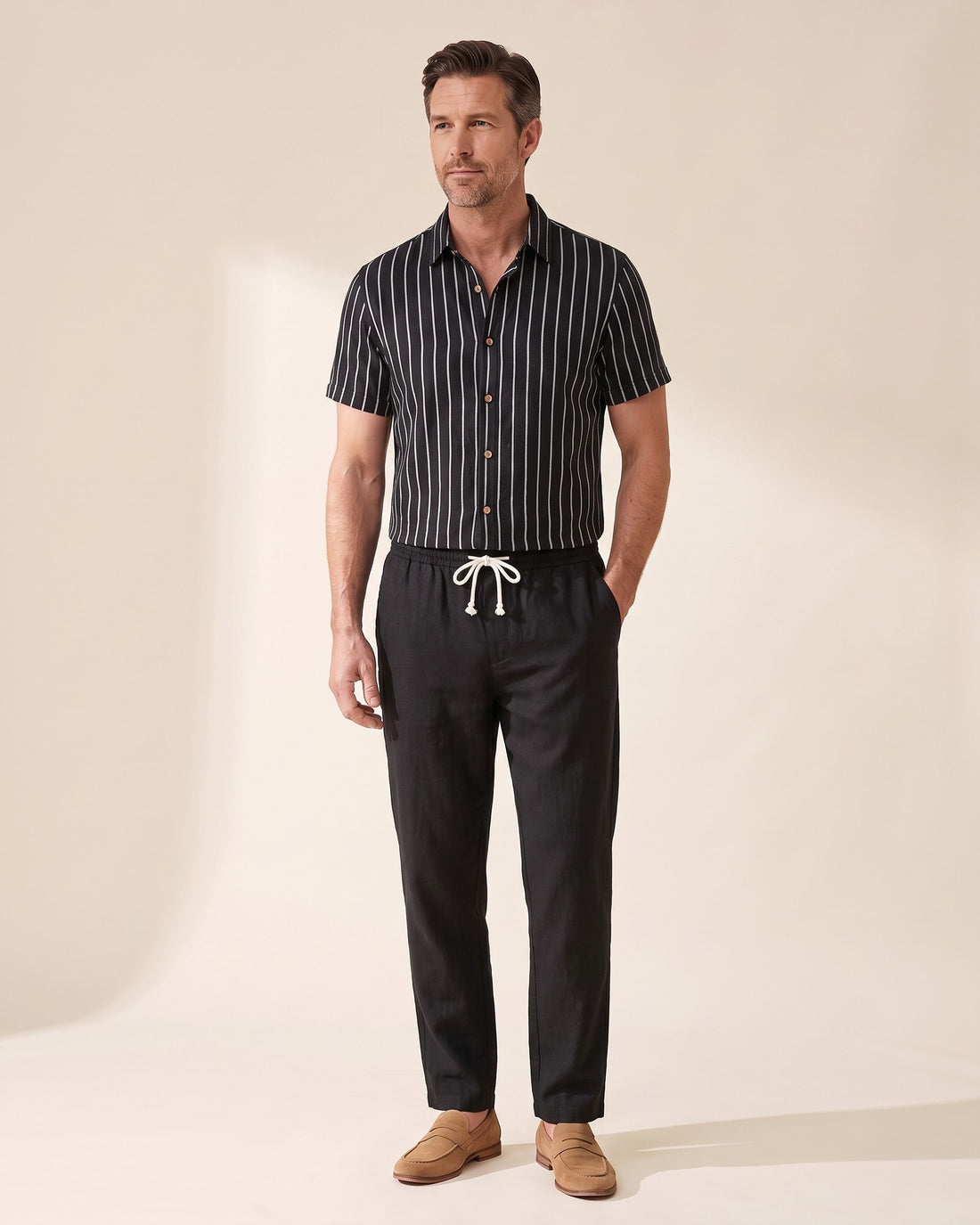 KEPT Men's 2-Piece Outfit Set - Bandol in black and black