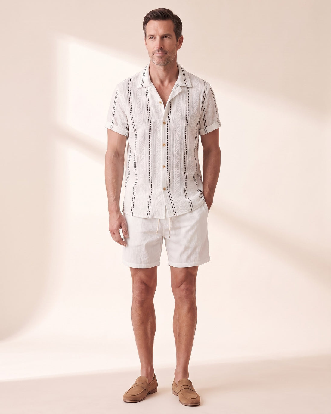 KEPT Men's 2-Piece Outfit Set - Marrakech in white
